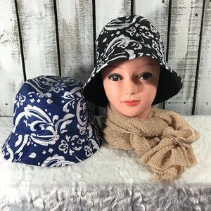 2 Bucket Hat bundle set Tropical beach vacation
